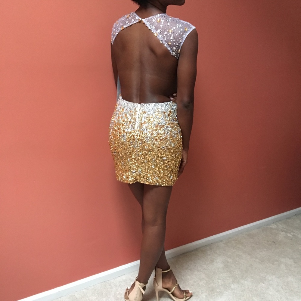 Beaded Jovani Cocktail Dress - Picture 5 of 6